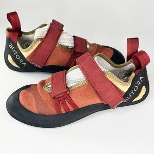 Butora Endeavor Tight Fit Rock Climbing Shoes Black Rust Brown Yellow Women 9.5